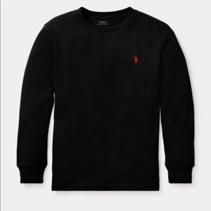 Polo long sleeve cotton jersey crewneck t-shirt
